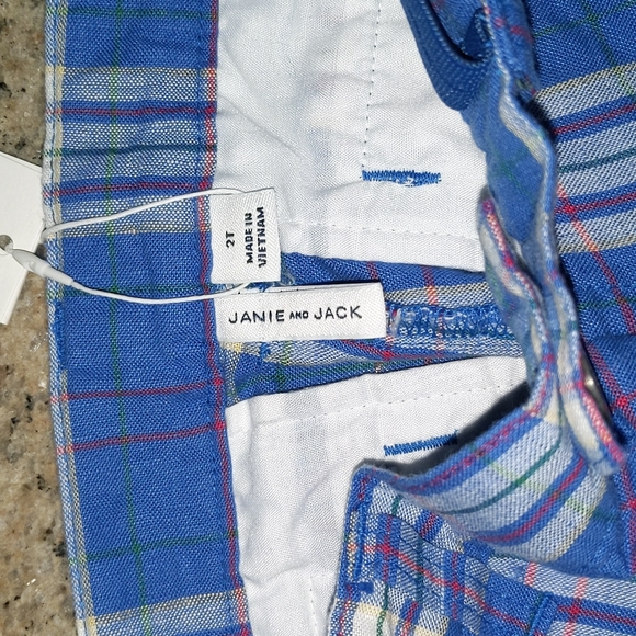 NWT Janie and Jack Plaid Shorts 2T - Picture 4 of 4